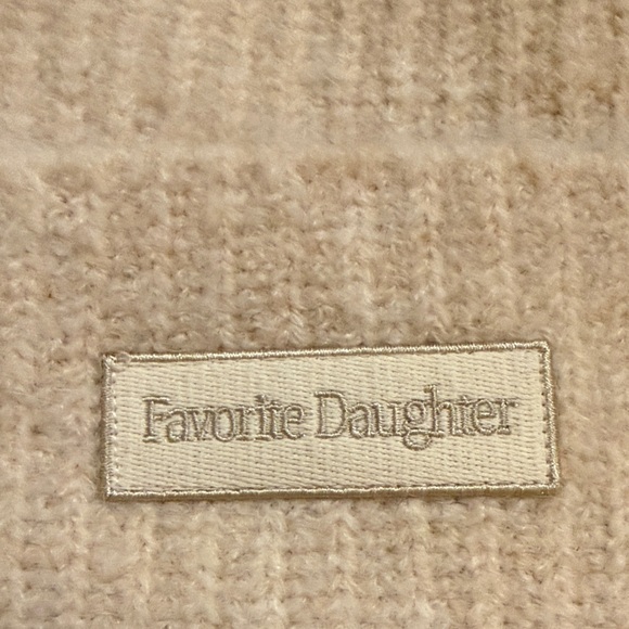 Favorite Daughter Ivory Logo Patch Rib Beanie - Picture 4 of 5